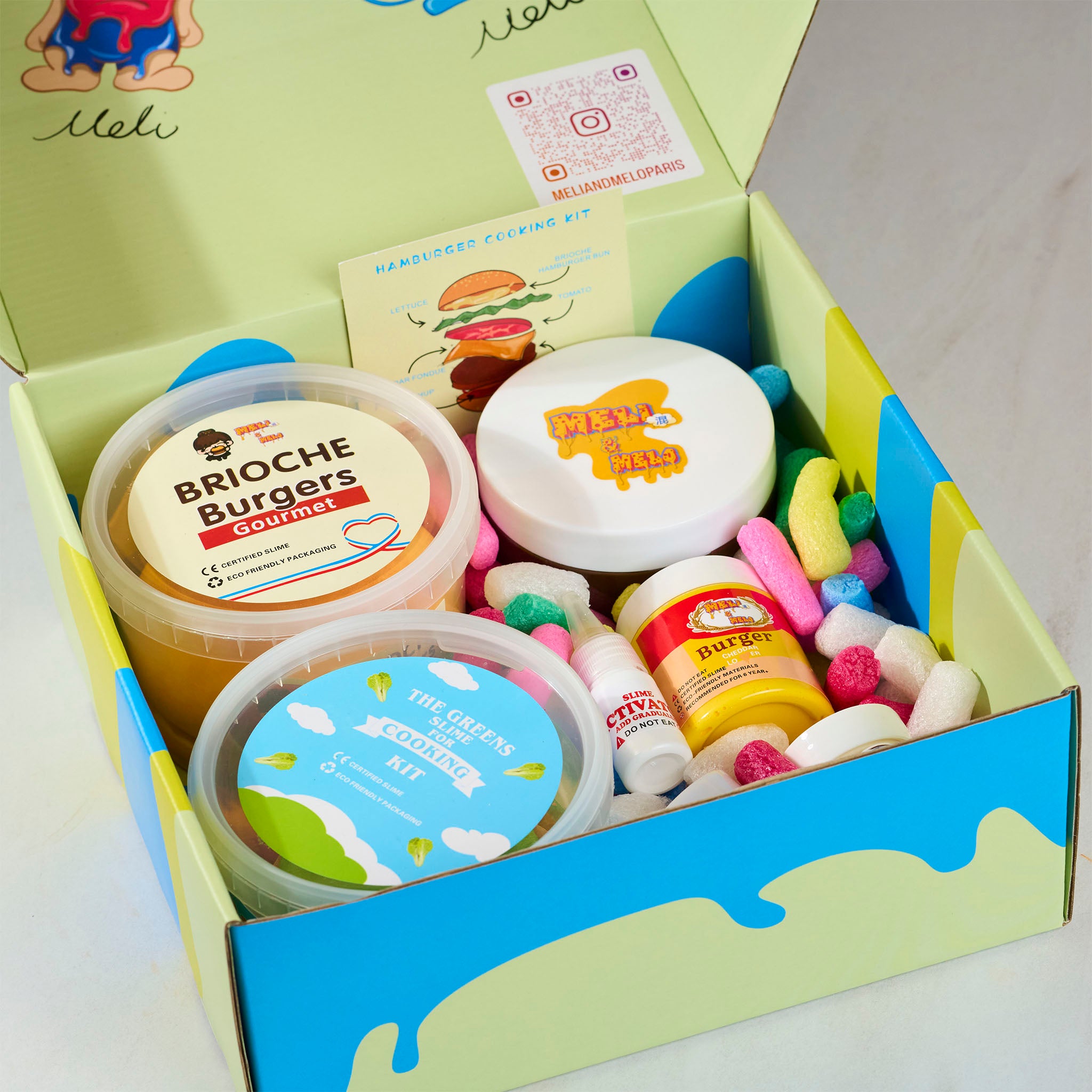 Burger Cooking Kit, Slime Cooking Kit, Food Slime, DIY Slime, Crunchy Slime