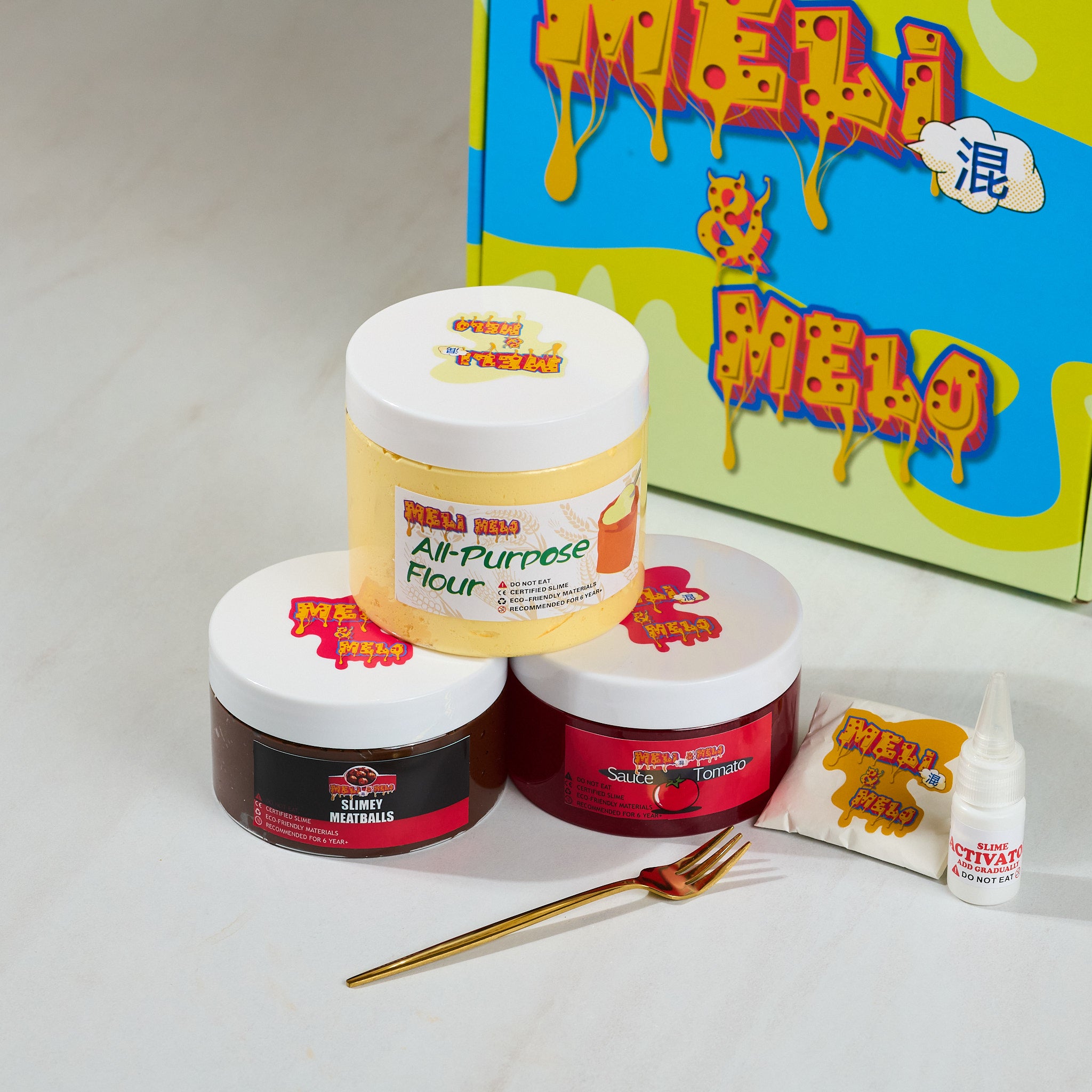 Spaghetti and Meatballs Slime Kit, Slime Kit, Cooking Kit, Kids Cooking