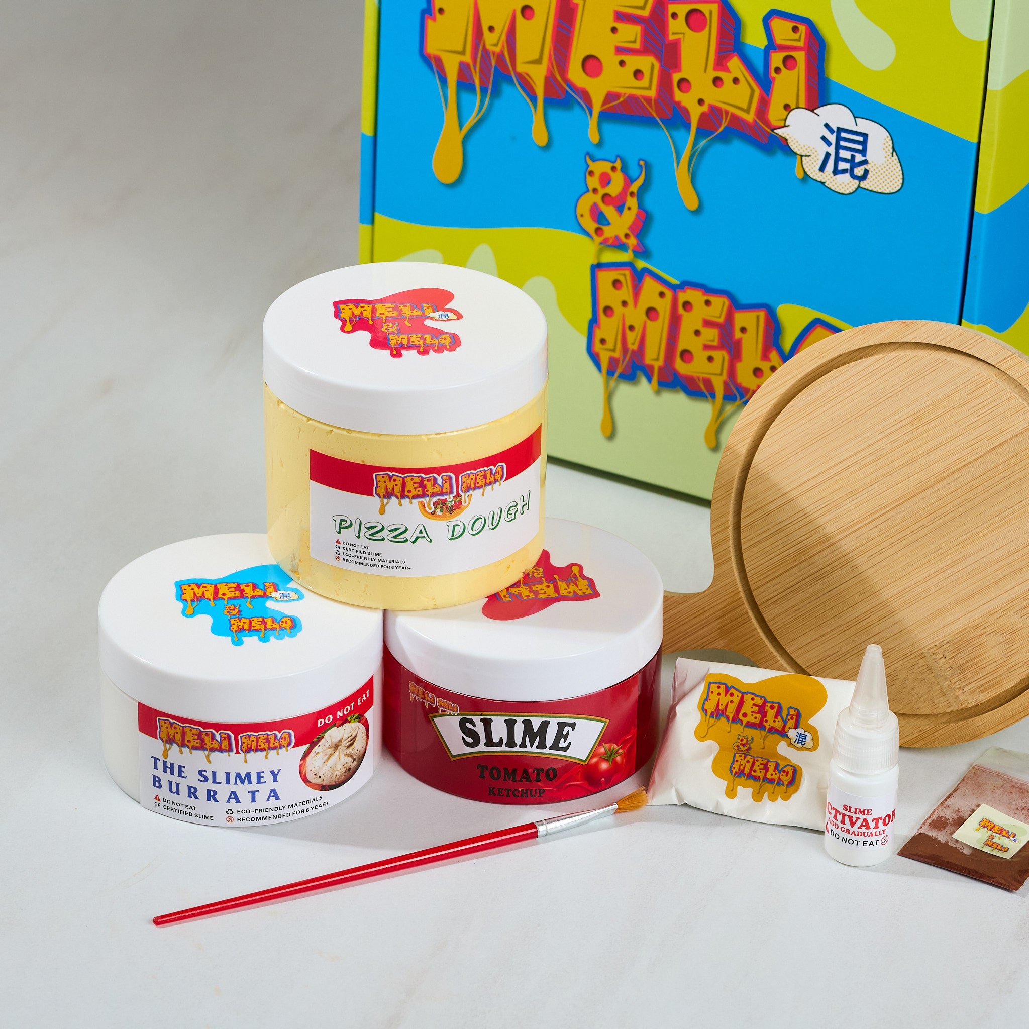 Italian Burrata Pizza Cooking Kit, DIY Slime Kit, Food Slime